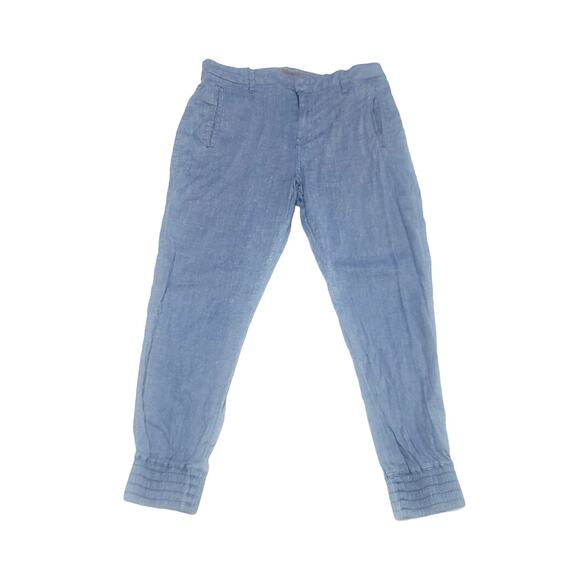 7 for all mankind linen blend cropped jogger pants women's 29 ALTERED - Picture 1 of 10